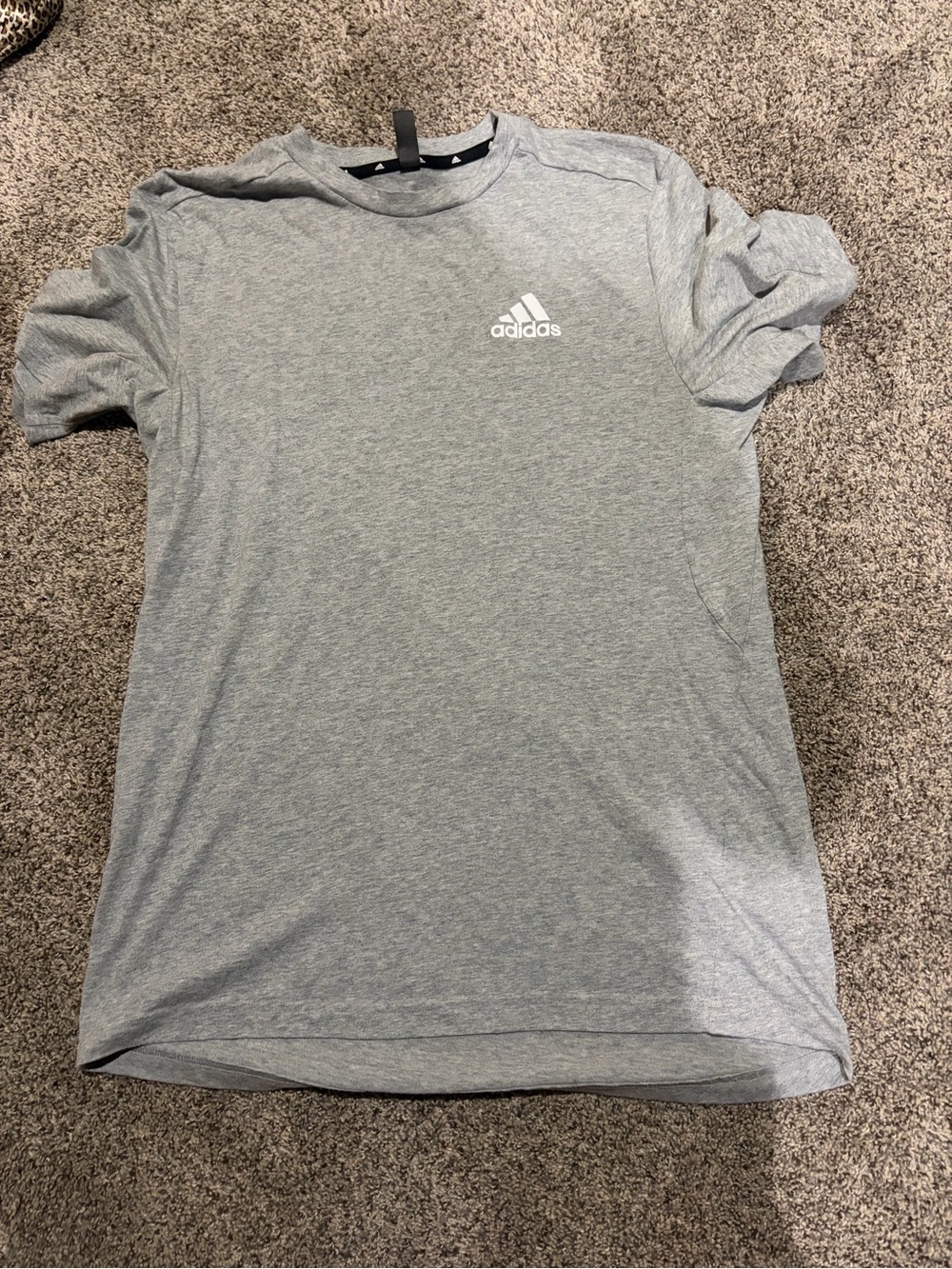 adidas Light Gray Short Sleeve Athletic Tee